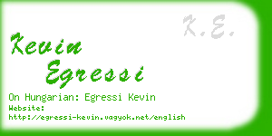 kevin egressi business card